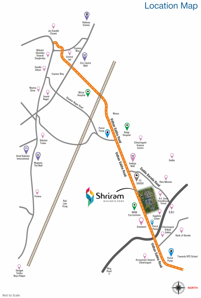 shriram business park - vertical map